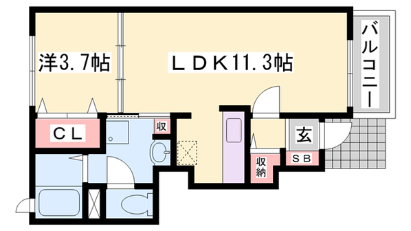 土山駅 徒歩5分 1階の物件間取画像